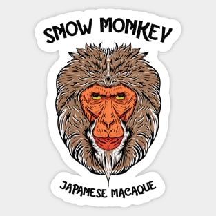 Snow Monkey Japanese Macaque Sticker